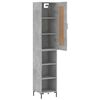 vidaXL Buffet haut Gris b&eacute;ton 34,5x34x180 cm Bois d'ing&eacute;nierie