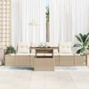 vidaXL Ensemble de canap&eacute; de jardin avec coussin 5 pcs Beige et cr&egrave;me