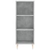 vidaXL Buffet gris béton 34,5x32,5x90 cm bois d'ingénierie
