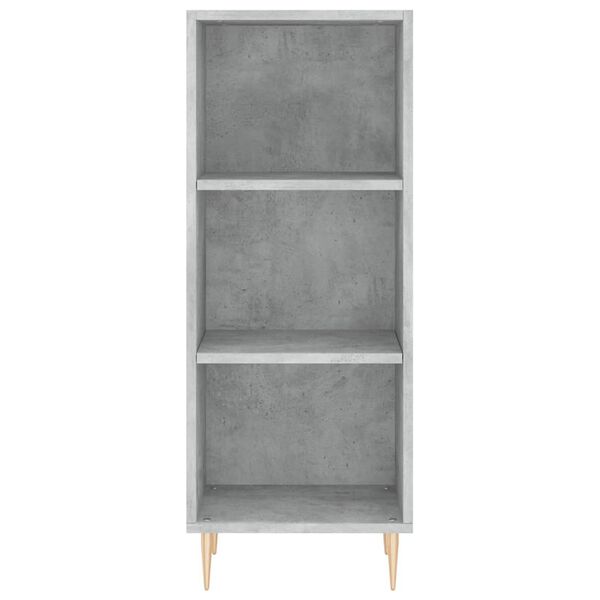 vidaXL Buffet gris béton 34,5x32,5x90 cm bois d'ingénierie