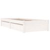 vidaXL Cadre de lit sans matelas avec tiroirs blanc 90x200 cm
