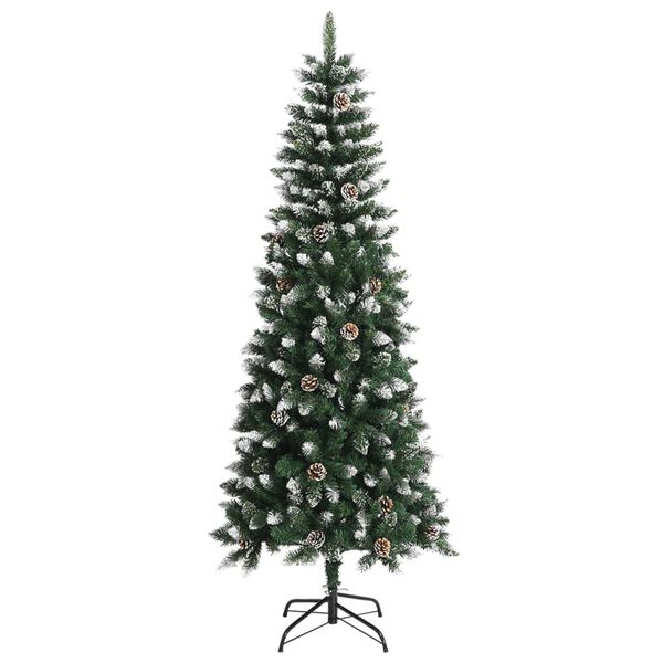 vidaXL Sapin de No&euml;l artificiel avec support Vert 210 cm PVC