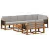 vidaXL Ensemble de canap&eacute;s d'ext&eacute;rieur 9 pcs Naturel et gris clair