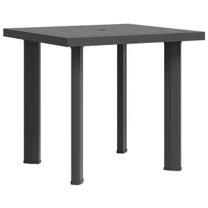vidaXL Table de jardin Anthracite 80x75x72 cm Plastique