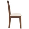 vidaXL Chaises &agrave; manger coussins 2 pcs marron bois massif caoutchouc