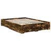 vidaXL Cadre de lit Ch&ecirc;ne fum&eacute; 140 x 190 cm Bois d'ing&eacute;nierie