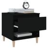 vidaXL Table de chevet Noir 50x46x50 cm Bois d&rsquo;ing&eacute;nierie