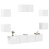 vidaXL Ensemble de meubles TV 7 pcs Blanc Bois d'ingénierie