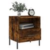 vidaXL Table de chevet ch&ecirc;ne fum&eacute; 40x35x47,5 cm bois d&rsquo;ing&eacute;nierie
