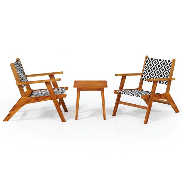 vidaXL Mobilier de bistro 3 pcs Bois d'acacia solide