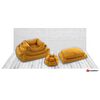 FLAMINGO Lit pour chien fermeture &eacute;clair Ziva Hexagonal 50x18 cm Ocre