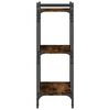 vidaXL Bibliothèque 3 niveaux chêne fumé 60x30x86 cm bois d'ingénierie