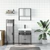 vidaXL Ensemble de meubles de salle de bain 3 pcs Sonoma gris