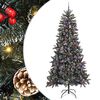 vidaXL Sapin de No&euml;l artificiel Vert 240 cm PVC, plastique et acier