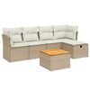 vidaXL Salon de jardin avec coussins 6 pcs beige r&eacute;sine tress&eacute;e