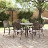 vidaXL Ensemble de salle &agrave; manger pour jardin 7 pcs Bronze Aluminium