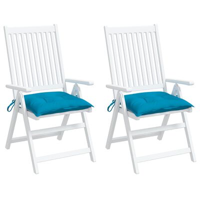 vidaXL Coussins de chaise 2 pcs bleu clair 50x50x7 cm tissu oxford