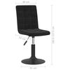 vidaXL Tabouret de bar Noir Velours