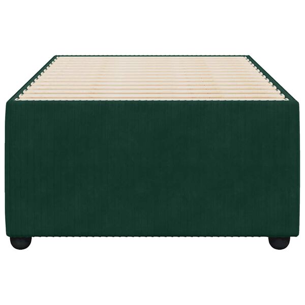 vidaXL Cadre de lit sans matelas vert foncé 90x200 cm velours