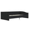 vidaXL Lit avec &eacute;clairage USB Noir Tissu 90x200 cm
