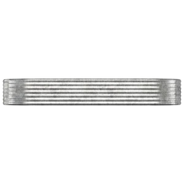 vidaXL Lit sur&eacute;lev&eacute; de jardin Acier galvanis&eacute; Argent&eacute;