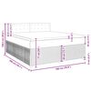 vidaXL Sommier &agrave; lattes de lit avec matelas Gris clair 180x200cm Tissu
