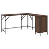 vidaXL Bureau ch&ecirc;ne marron 141x141x75 cm bois d'ing&eacute;nierie
