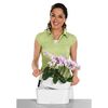 LECHUZA Jardini&egrave;re DELTA 10 ALL-IN-ONE Blanc brillant