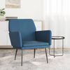 vidaXL Fauteuil Bleu 62x79x79 cm Velours