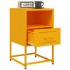 vidaXL Table de chevet jaune moutarde 36x39x60,5 cm acier