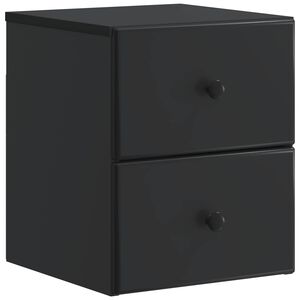 vidaXL Cabinet de chevet mural avec tiroir Noir 34,5 x 33 x 40 cm