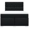 vidaXL Sommier &agrave; lattes de lit avec matelas Noir 140x200 cm Tissu