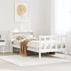 vidaXL Cadre de lit sans matelas blanc 90x190 cm bois de pin massif