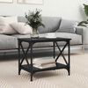 vidaXL Table d'appoint Ch&ecirc;ne noir 55 x 38 x 45 cm Bois d'ing&eacute;nierie