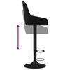 vidaXL Tabourets de bar lot de 2 noir velours