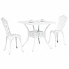 vidaXL Ensemble de tables de jardin 3 pcs Blanc Aluminium coul&eacute;