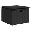 vidaXL Ensemble de canap&eacute; de jardin avec coussin 9 pcs Noir Poly rotin