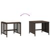 vidaXL Tabourets de jardin et coussins lot de 4 marron r&eacute;sine tress&eacute;e