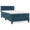 vidaXL Sommier &agrave; lattes de lit avec matelas Bleu fonc&eacute; 100x200 cm