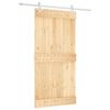 vidaXL Porte coulissante 100 x 210 cm Bois de pin massif (non trait&eacute;)