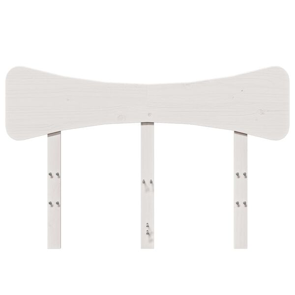 vidaXL T&ecirc;te de lit blanc 135 cm bois massif de pin
