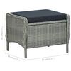 vidaXL Ensemble &agrave; manger de jardin 5 pcs Gris clair