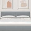 vidaXL T&ecirc;te de lit LED avec t&ecirc;te de lit Gris clair 144 cm Polyester