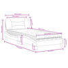 vidaXL Lit avec matelas Hvar noir 90x200 cm tissu