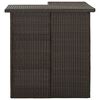 vidaXL Ensemble de bar de jardin 8 pcs coussins R&eacute;sine tress&eacute;e Marron