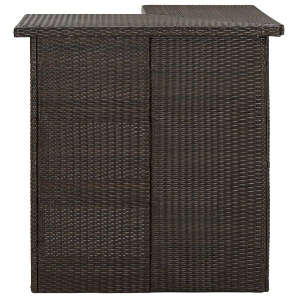vidaXL Ensemble de bar de jardin 8 pcs coussins R&eacute;sine tress&eacute;e Marron