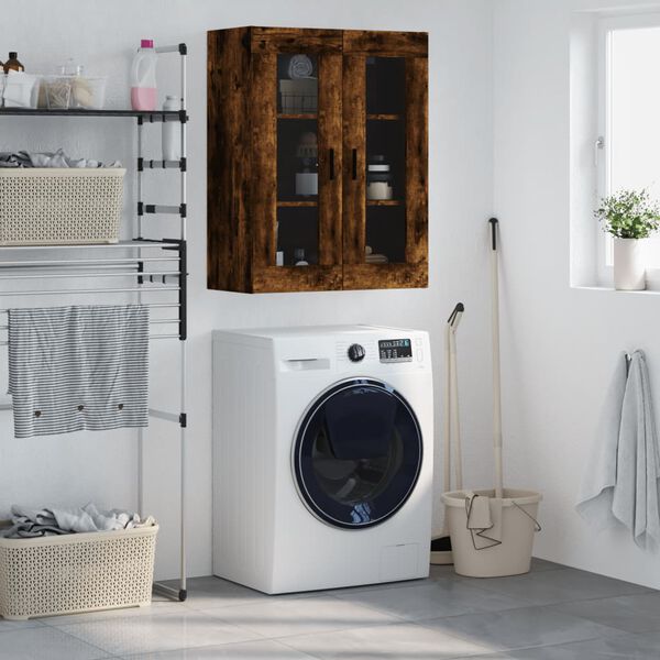 vidaXL Armoire murale ch&ecirc;ne fum&eacute; 69,5x34x90 cm