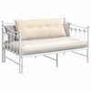 vidaXL Coussin de Dos Cr&egrave;me 120 x 50 cm Tissu en velours c&ocirc;tel&eacute;
