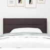 vidaXL T&ecirc;te de lit LED avec t&ecirc;te de lit Marron fonc&eacute; 90 cm Polyester