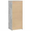 vidaXL Buffet haut gris b&eacute;ton 50x41x124 cm bois d'ing&eacute;nierie